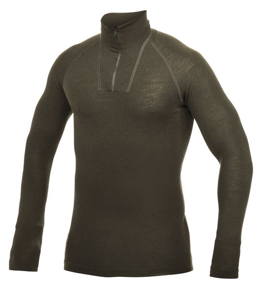 722193 pinegreen Zip Turtleneck LITE Front - origi